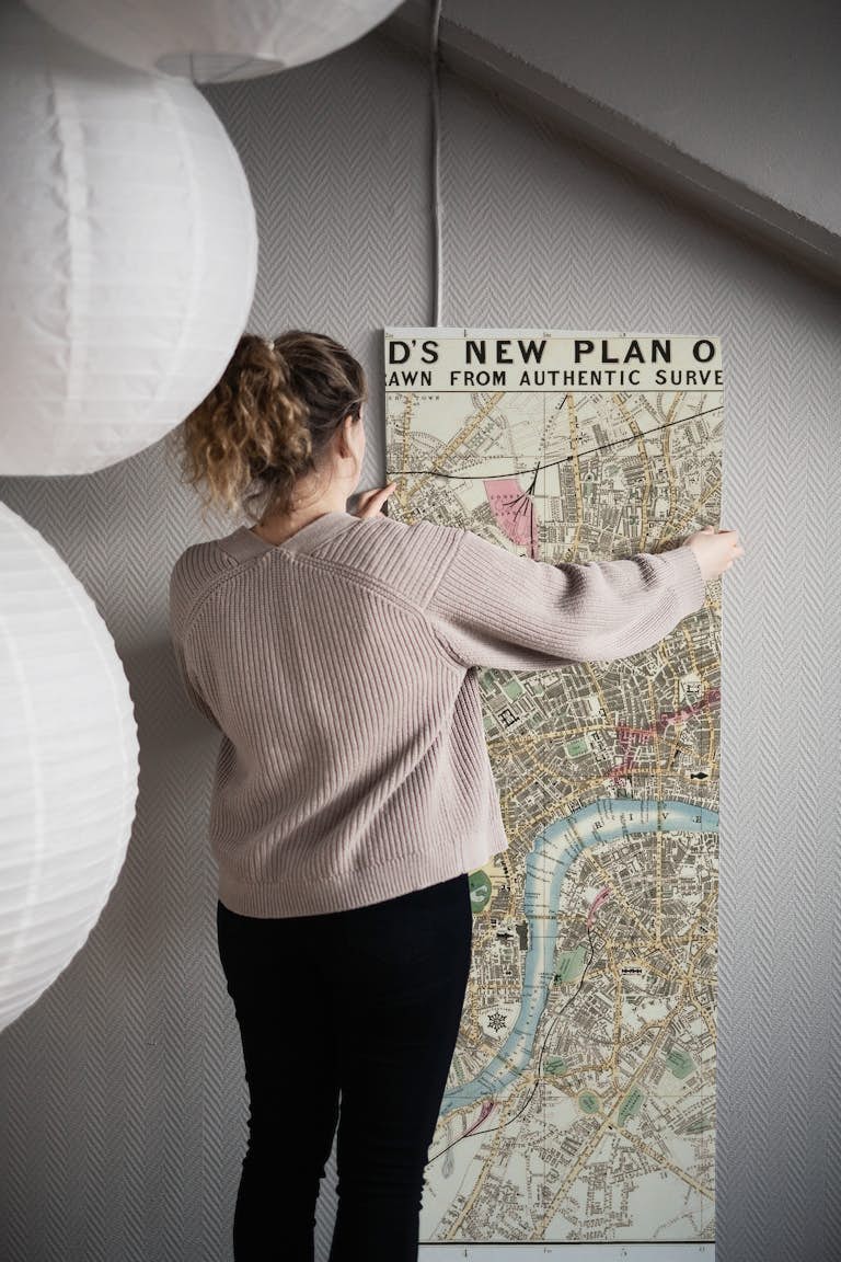 Vintage London Map tapet roll
