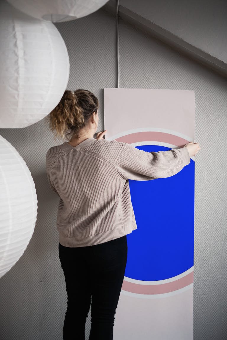 Cobalt Blue Spot Minimal Pop wallpaper roll