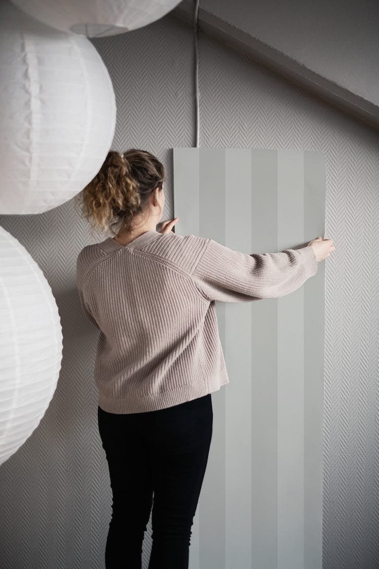 Elegant Grey Stripes papel pintado roll