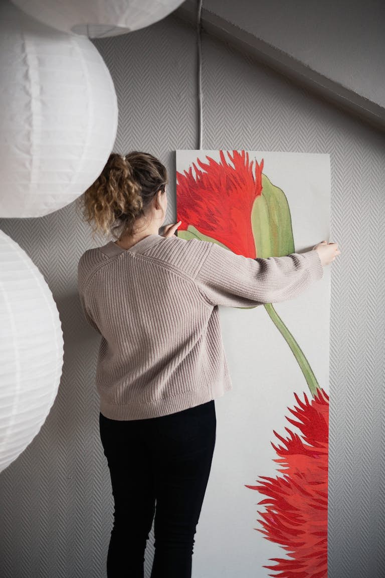 Japan Dhalia Floral papel de parede roll
