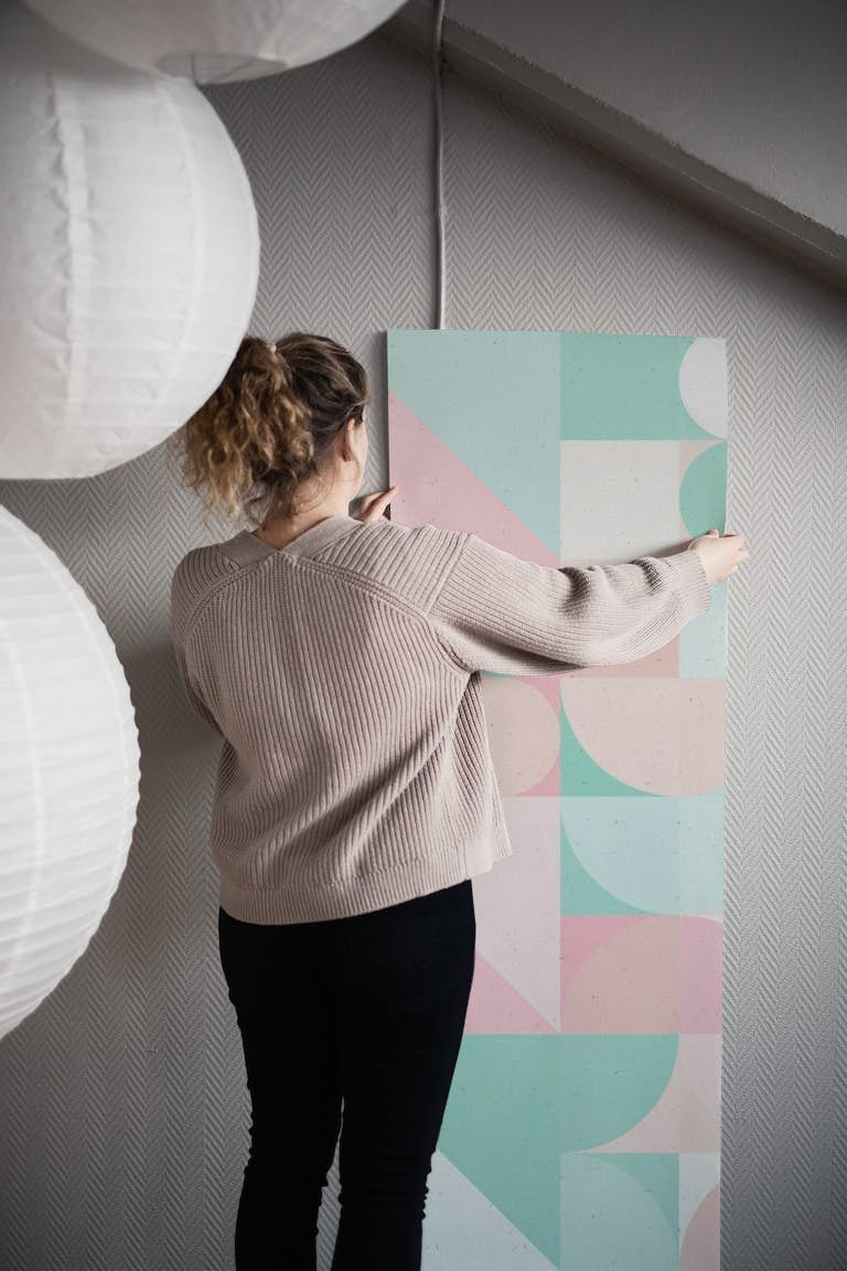 Pastel Geometry wallpaper roll
