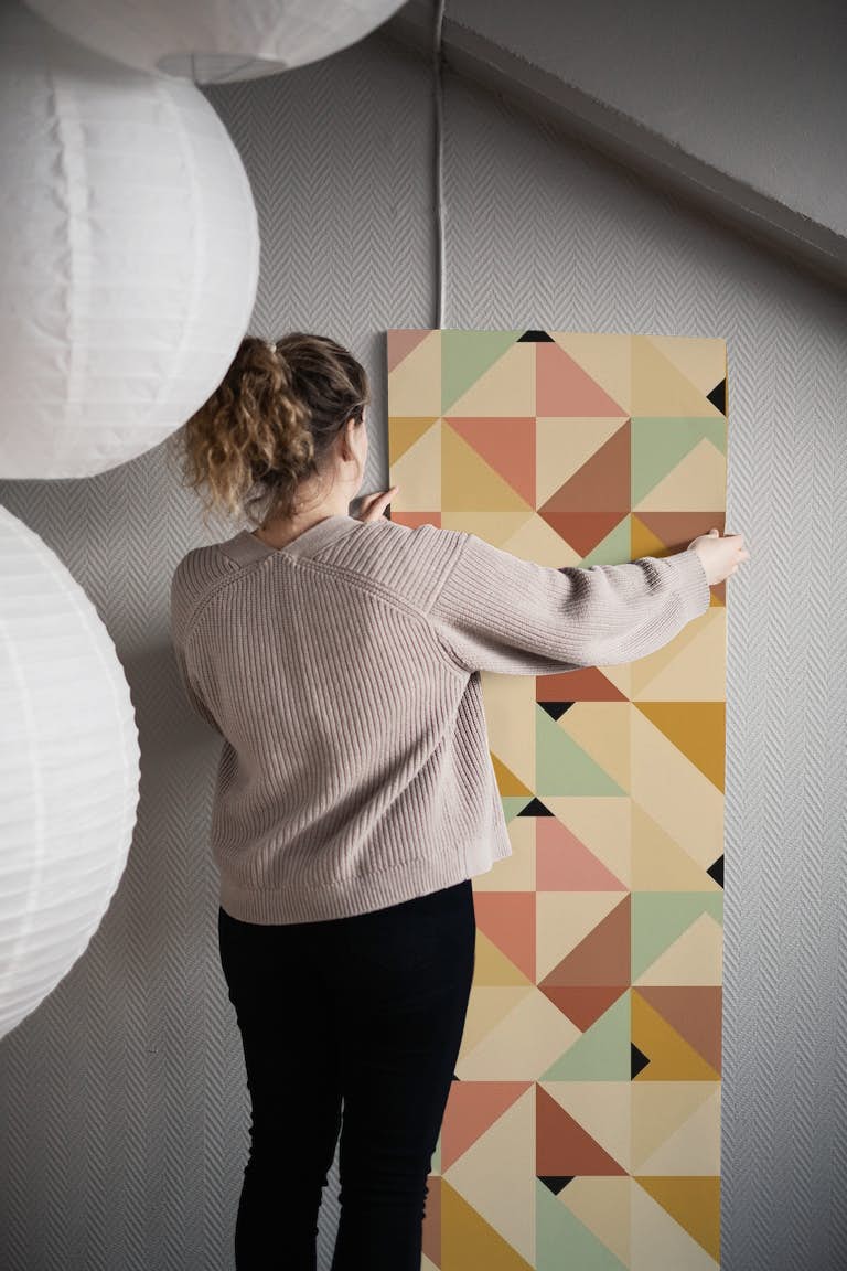 Bold Geometric Boho Colours wallpaper roll