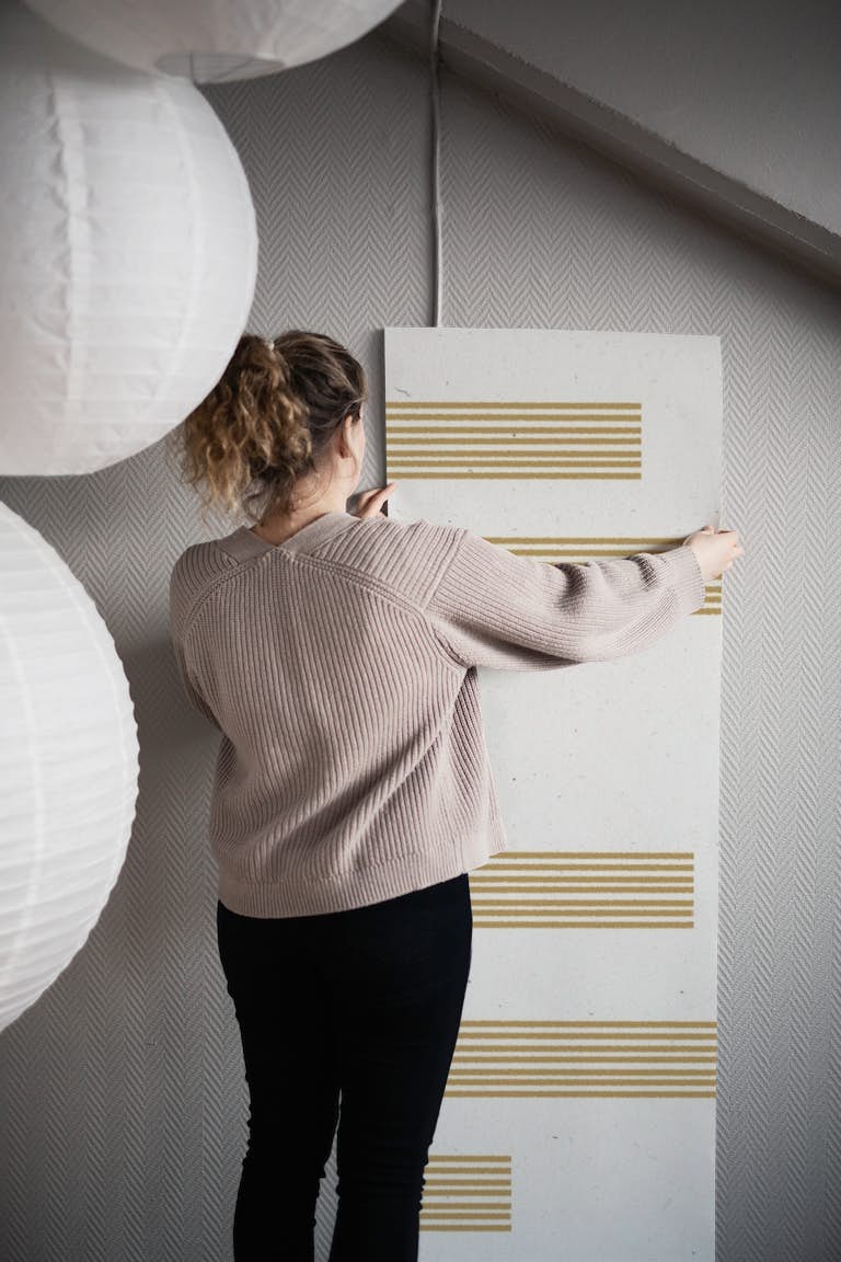 Japandi Pattern Neutral Beige papel de parede roll
