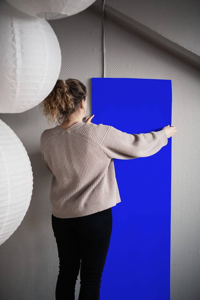 Blue Plain Color papel de parede roll