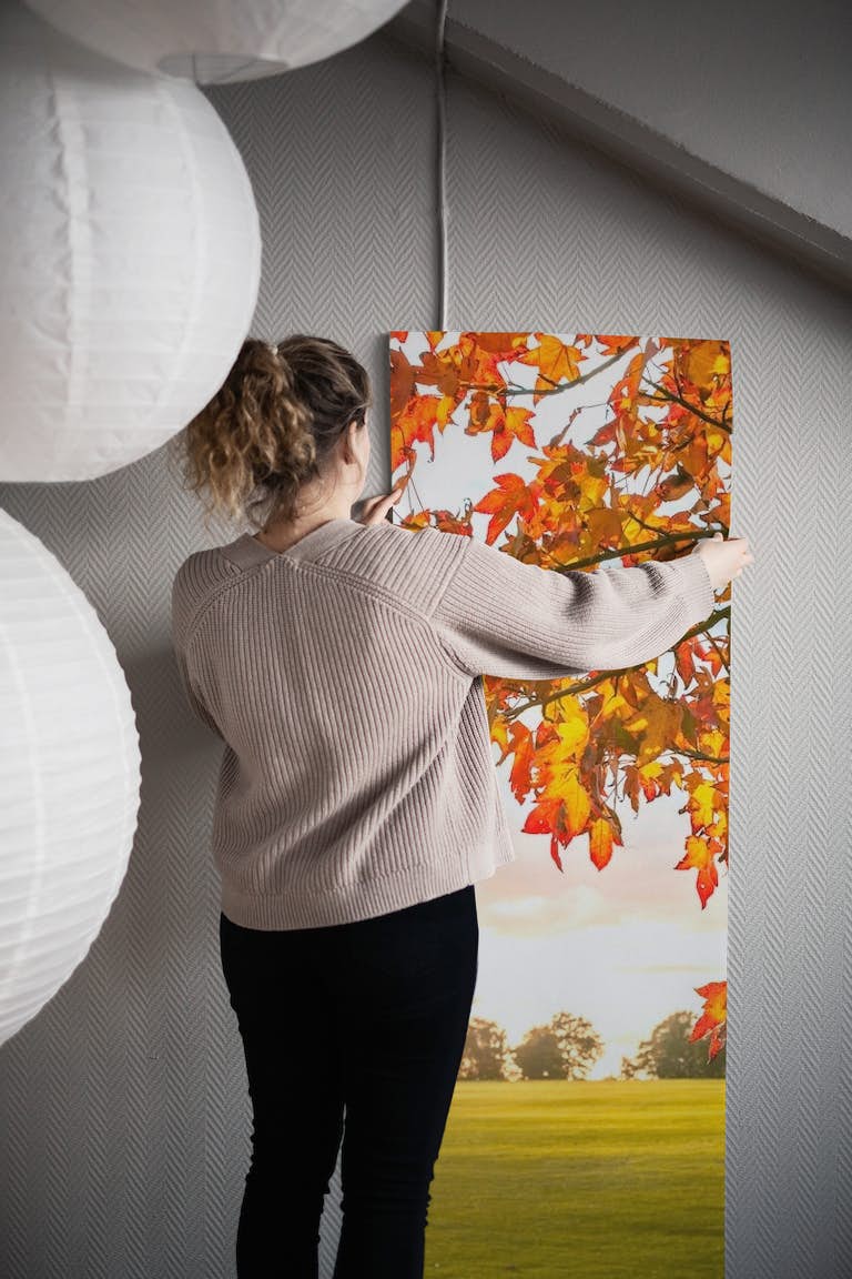 Autumn's Golden Symphony wallpaper roll