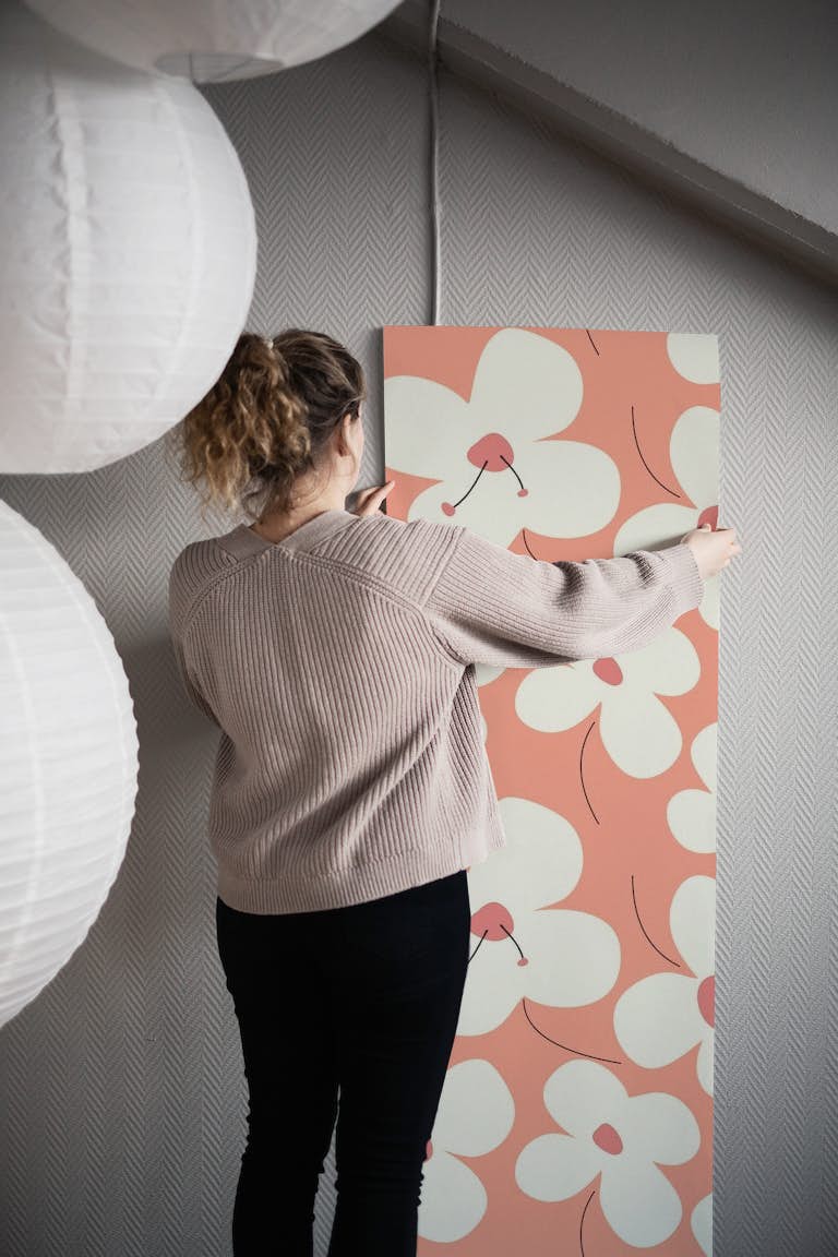 Giant Blooms Mural wallpaper roll