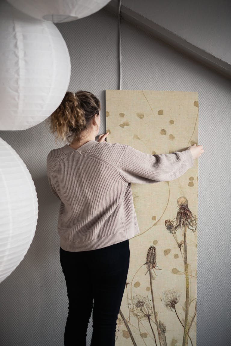 The short life of dandelions papel pintado roll