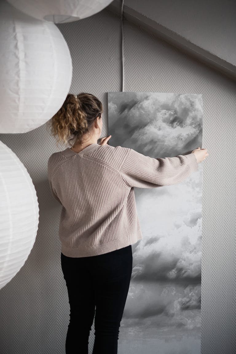 Grey Clouds papel pintado roll