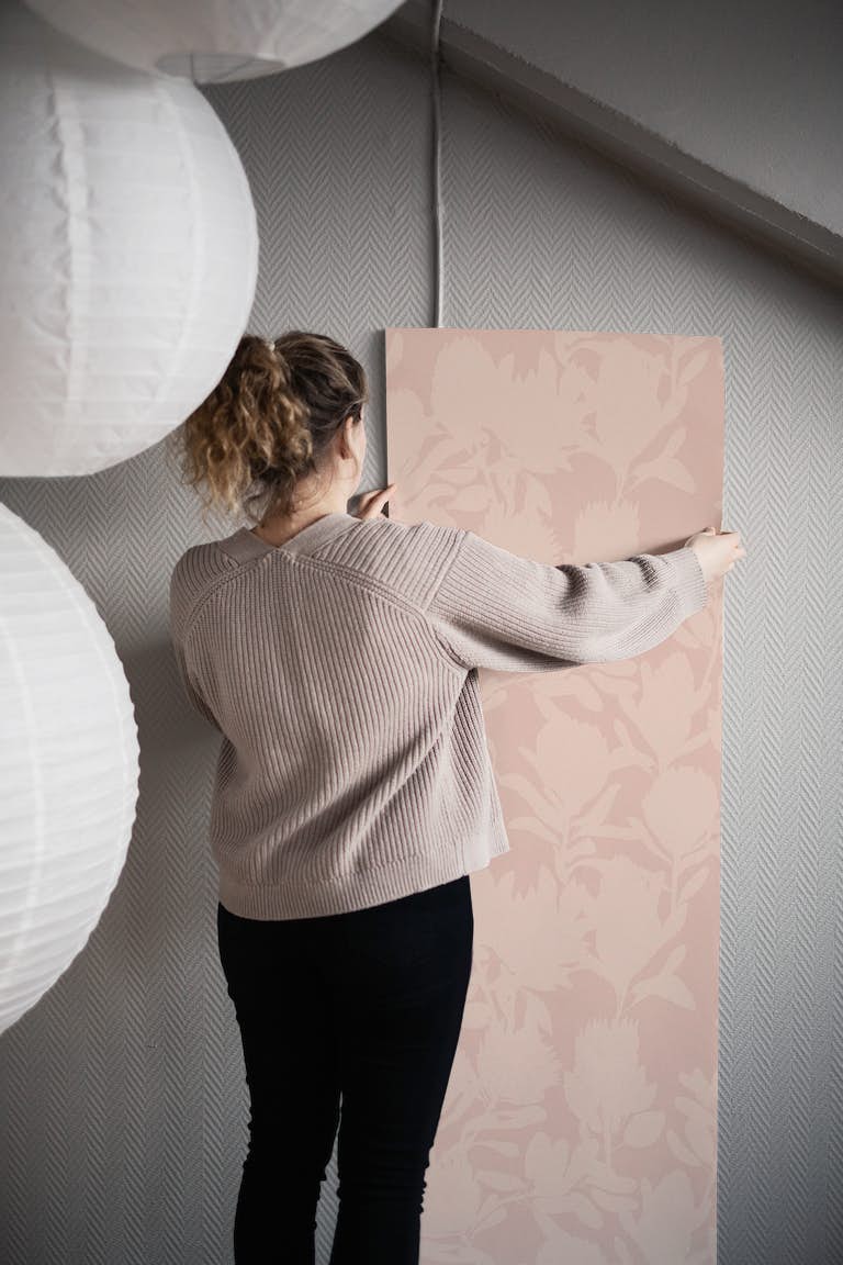 Protea rose wallpaper roll