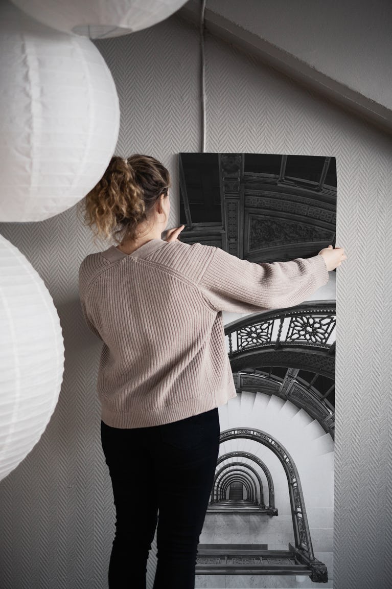 Staircase wallpaper roll