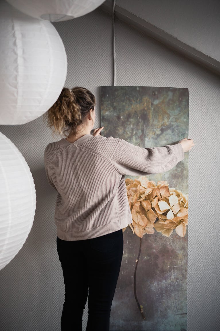 Dried Hydrangea wallpaper roll