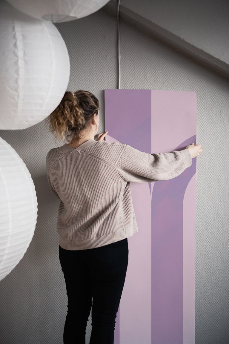 Soft Violet Arches wallpaper roll