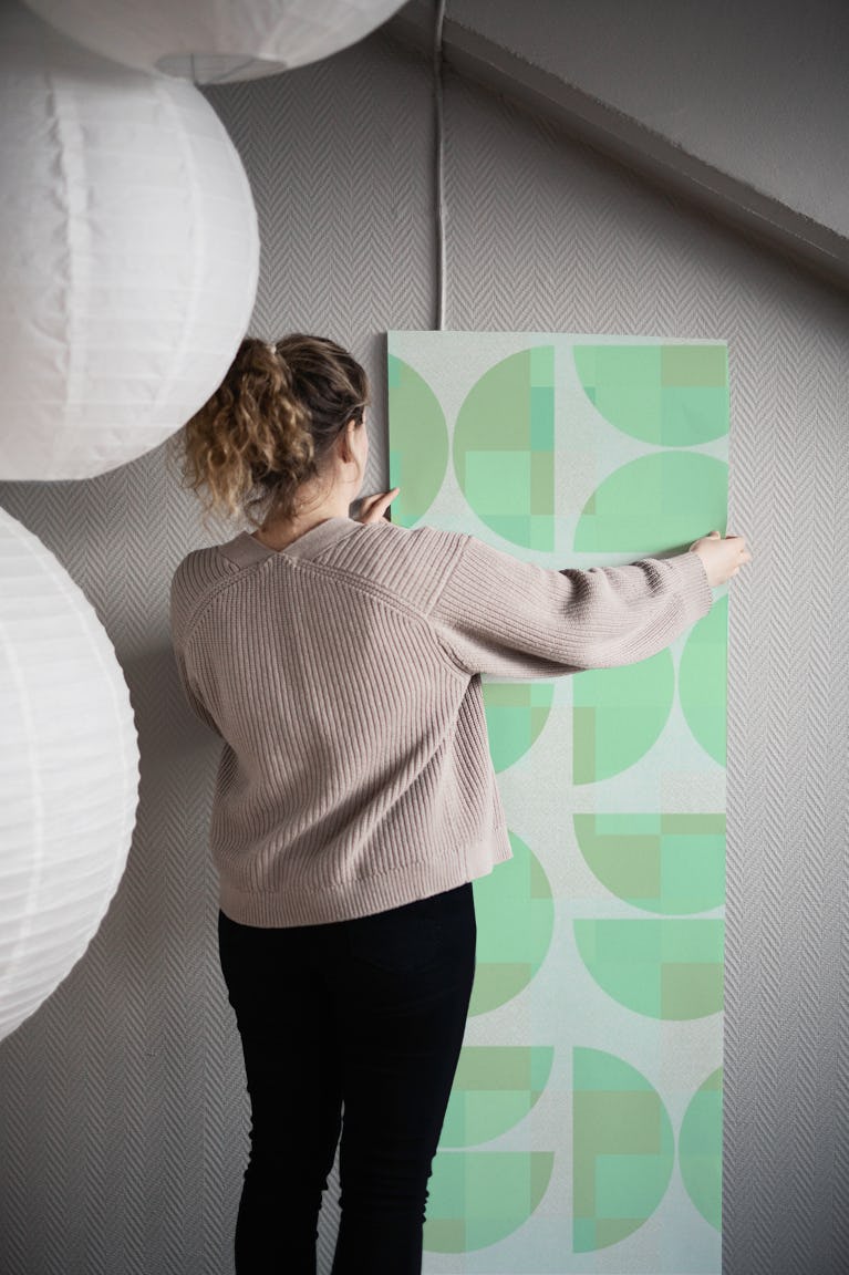 Modern Pastel Bauhaus wallpaper roll