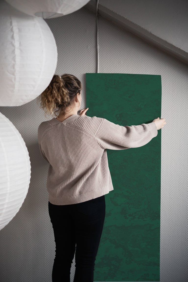 Emerald Green Concrete Texture wallpaper roll