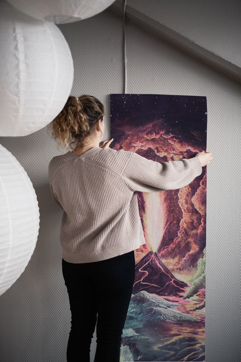 Volcano Eruption wallpaper roll