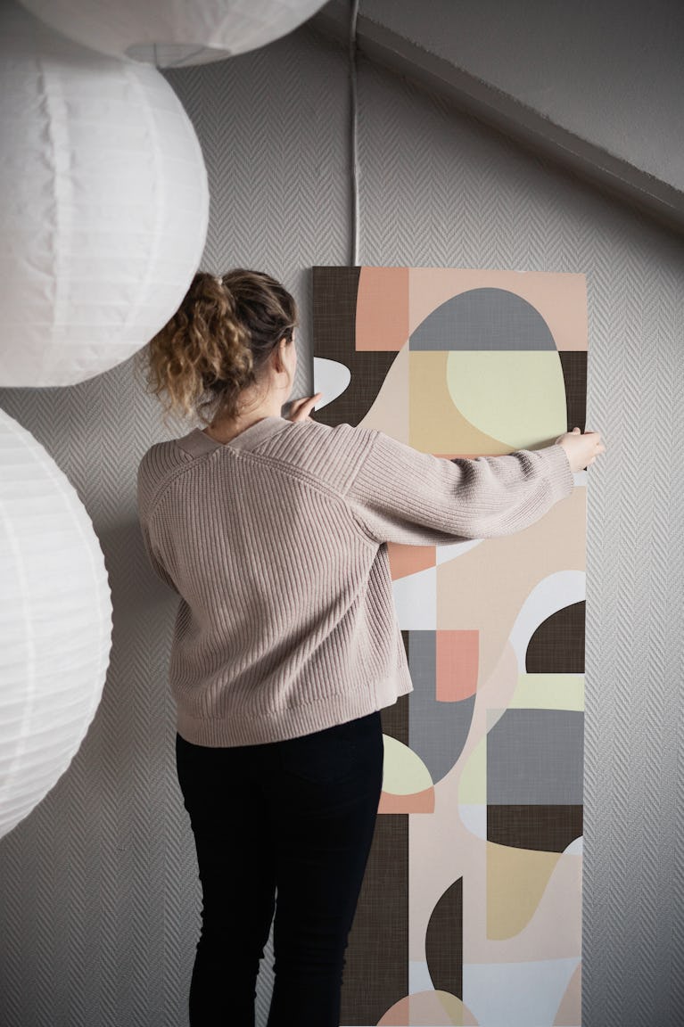 Modern Abstraction Bright Cozy Shades WM wallpaper roll