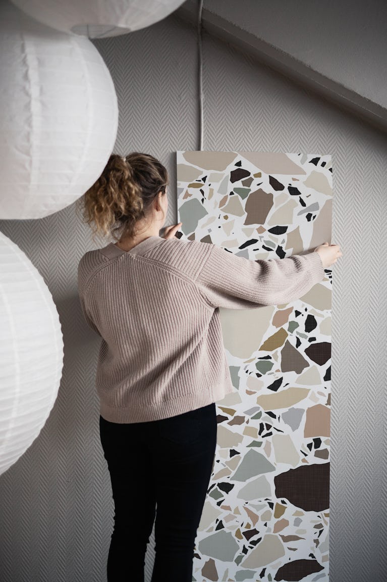 Terrazzo in Neutral Shades WM wallpaper roll