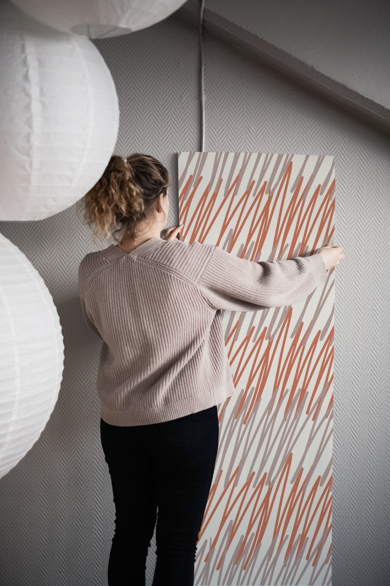 Scribbled Impatience 4 | Pattern wallpaper roll