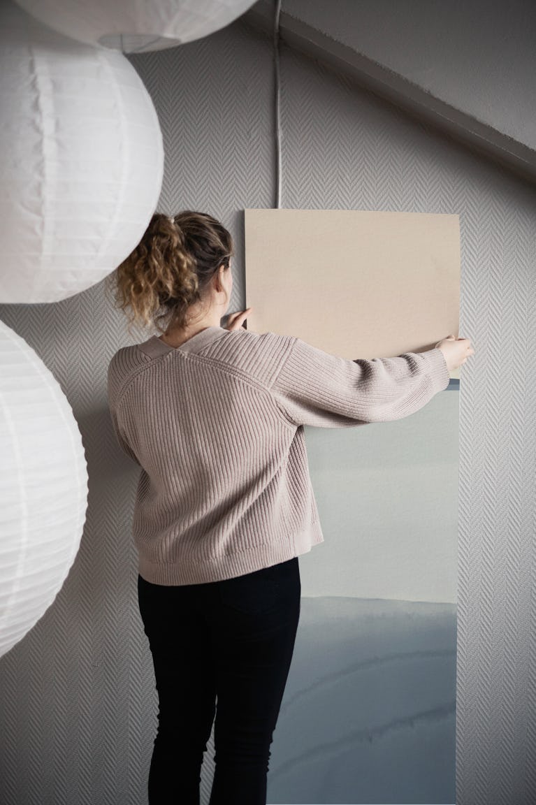 Plain Seascape Muted Washed wallpaper roll