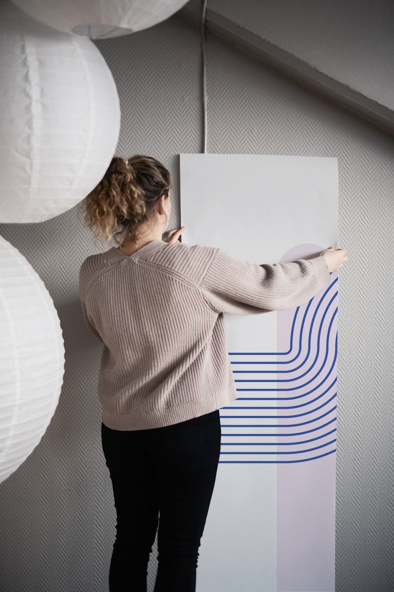 Modern Geometric Flow wallpaper roll
