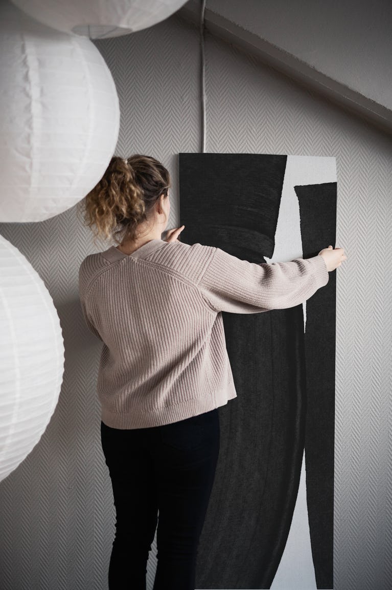 Minimalist Painting Black I wallpaper roll