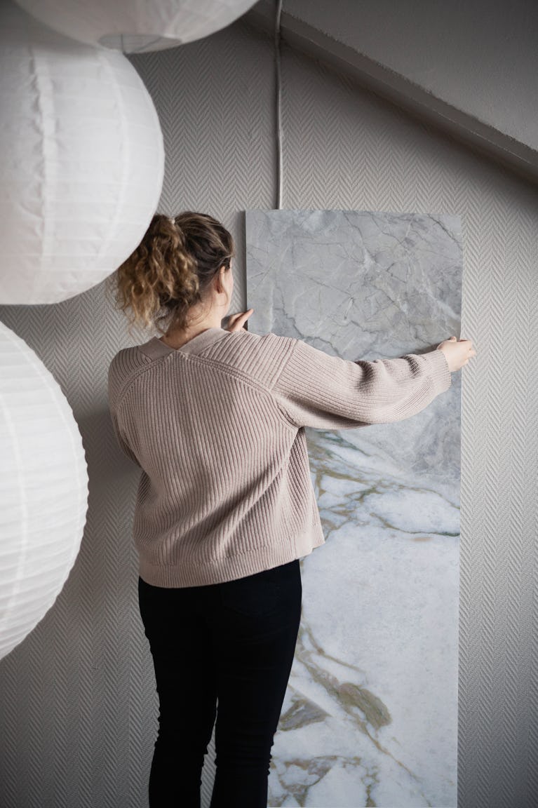White Natural Smooth Stone Texture for wall wallpaper roll