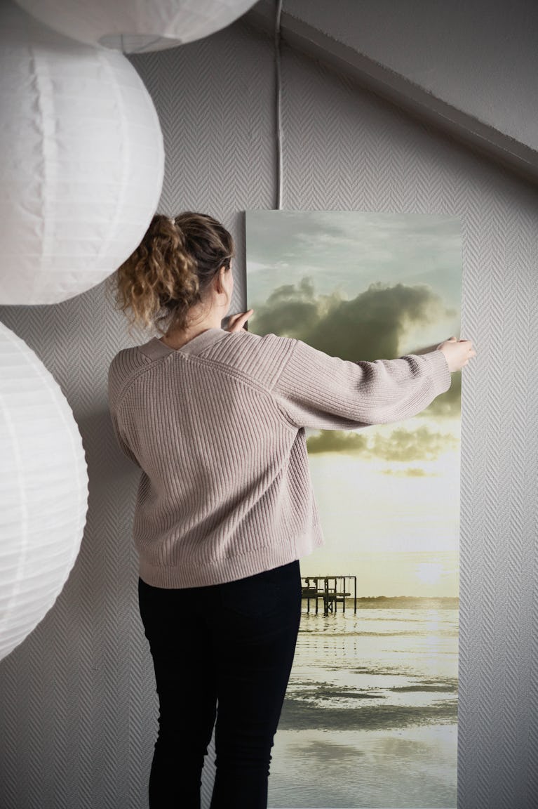 Bokeelia Sunset | Vintage wallpaper roll