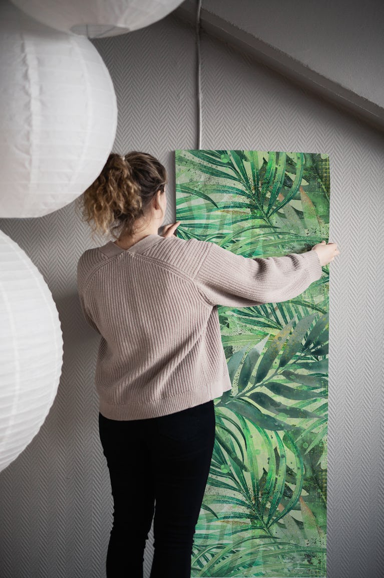 Tropical Graphic Paradise - mural vertical wallpaper roll