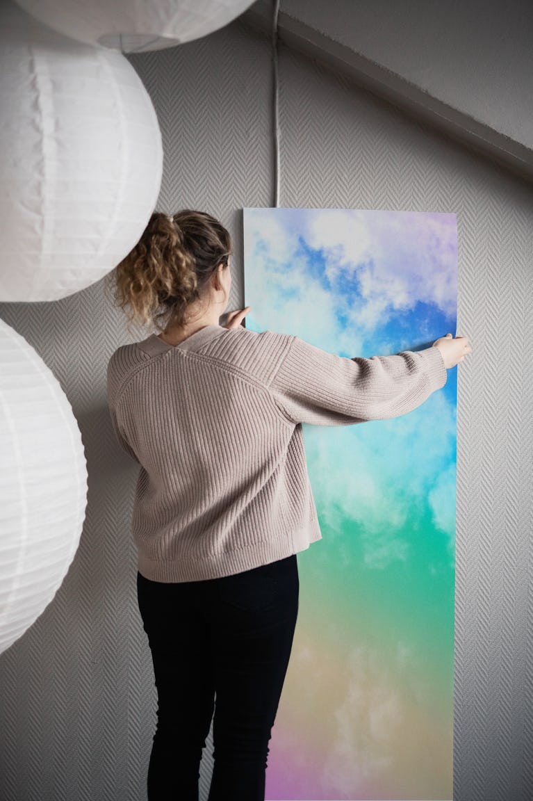 Unicorn Rainbow Clouds 1 wallpaper roll