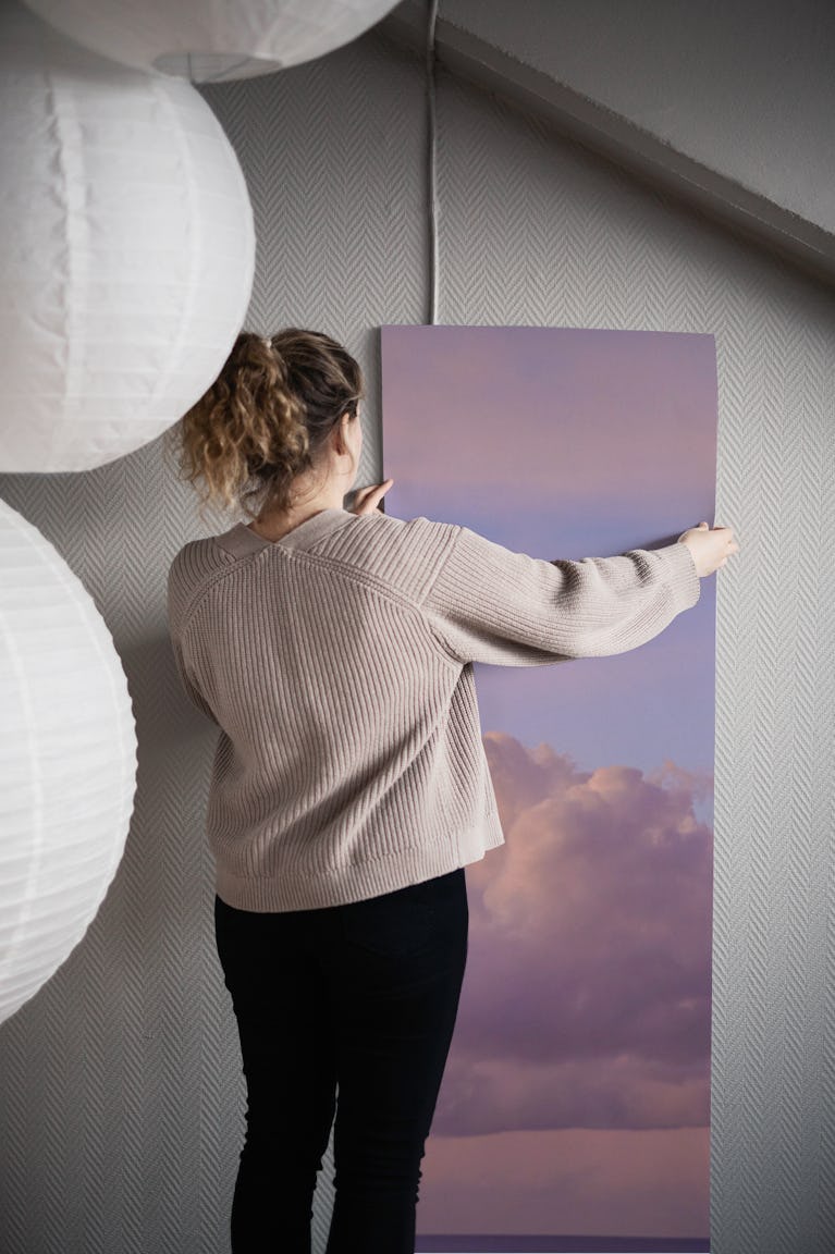 Dreamy Clouds in Sunset Glow wallpaper roll