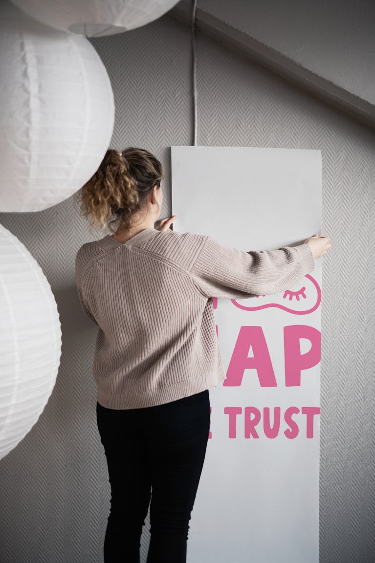 Dreamy Nap Zone Pink Beige wallpaper roll