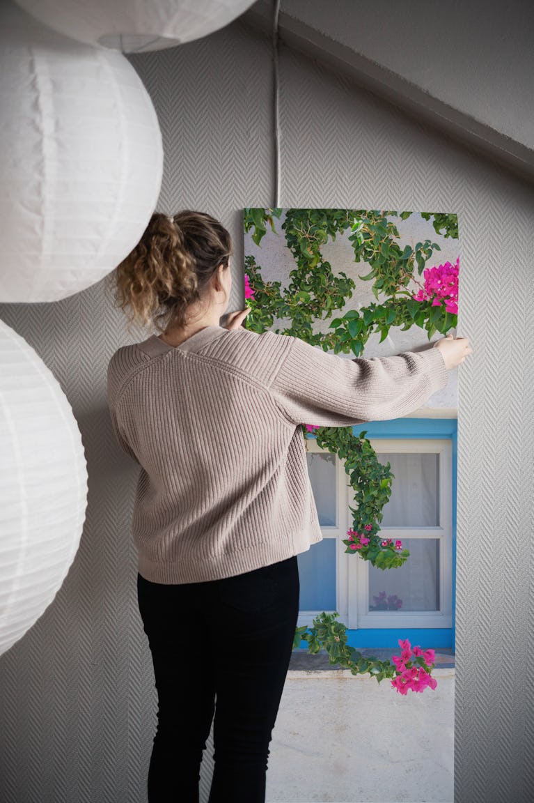 Bougainvillea by Blue Window wallpaper roll