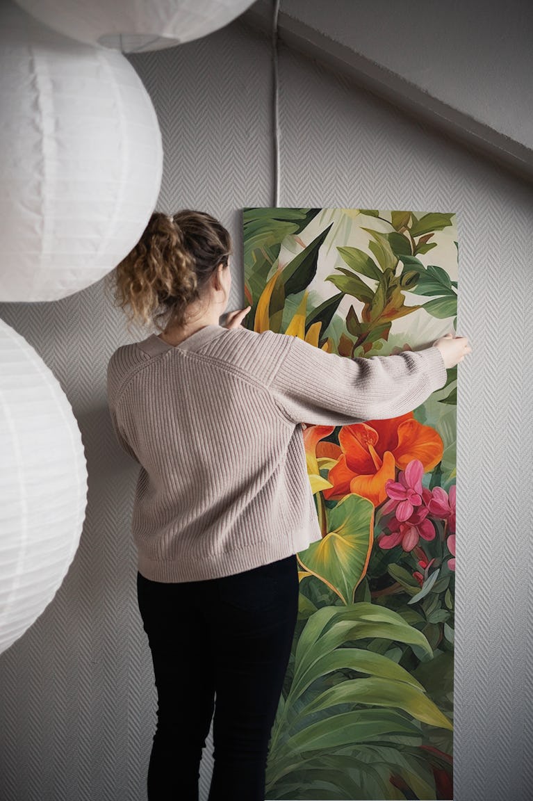 Tropical Blossom Escape wallpaper roll