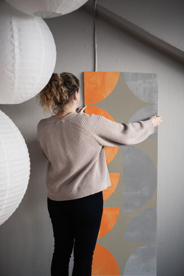 Mid Century Color Blocks wallpaper roll