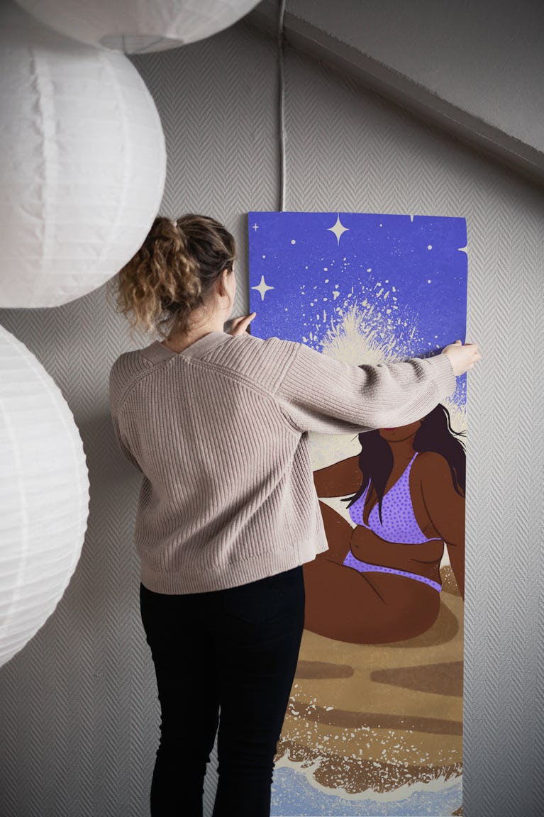 Starlit Mermaid wallpaper roll