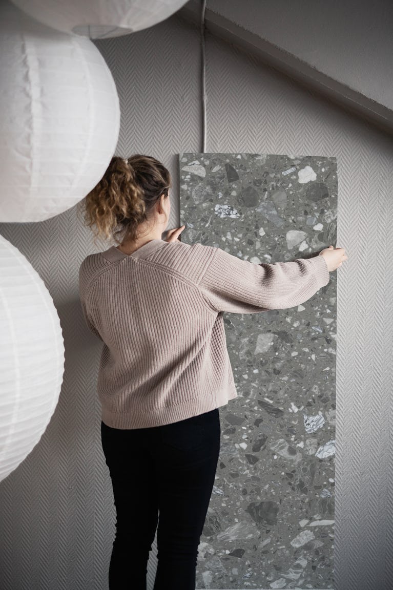 terrazzo marble wallpaper roll