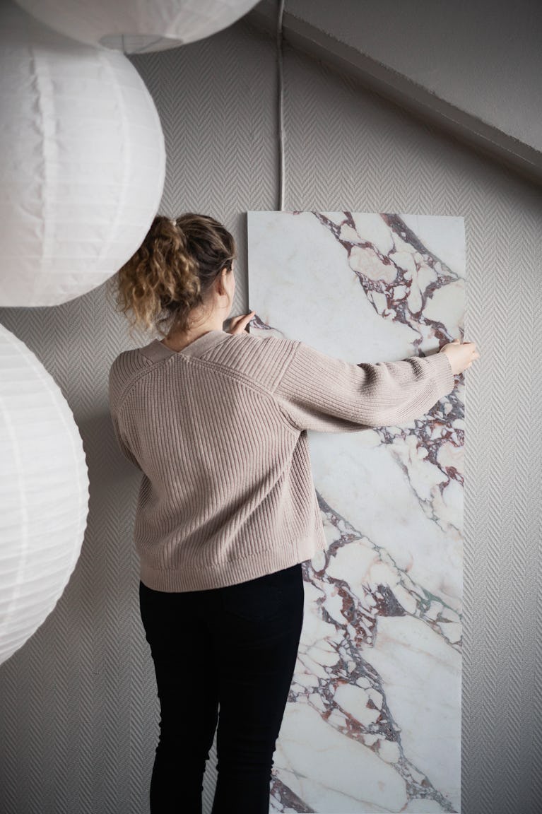 Calacatta Viola Marble wallpaper roll