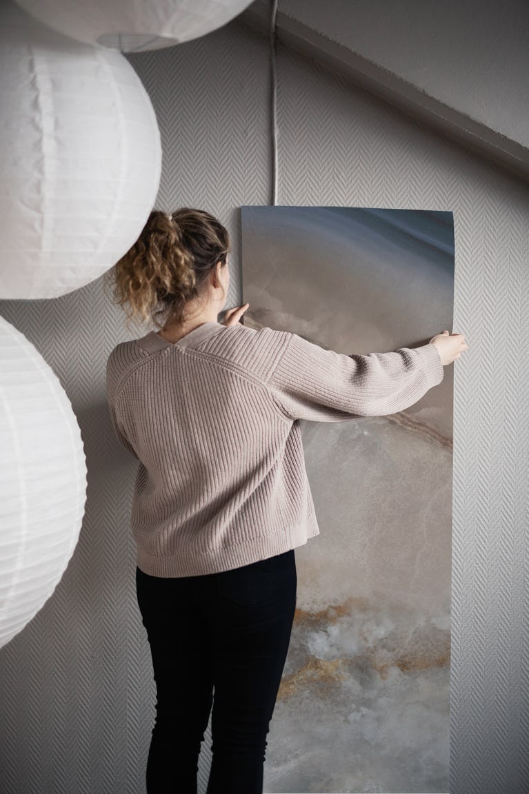 Ocean Blue Onyx wallpaper roll