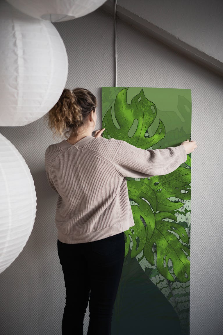 Tropical Jungle Garden wallpaper roll