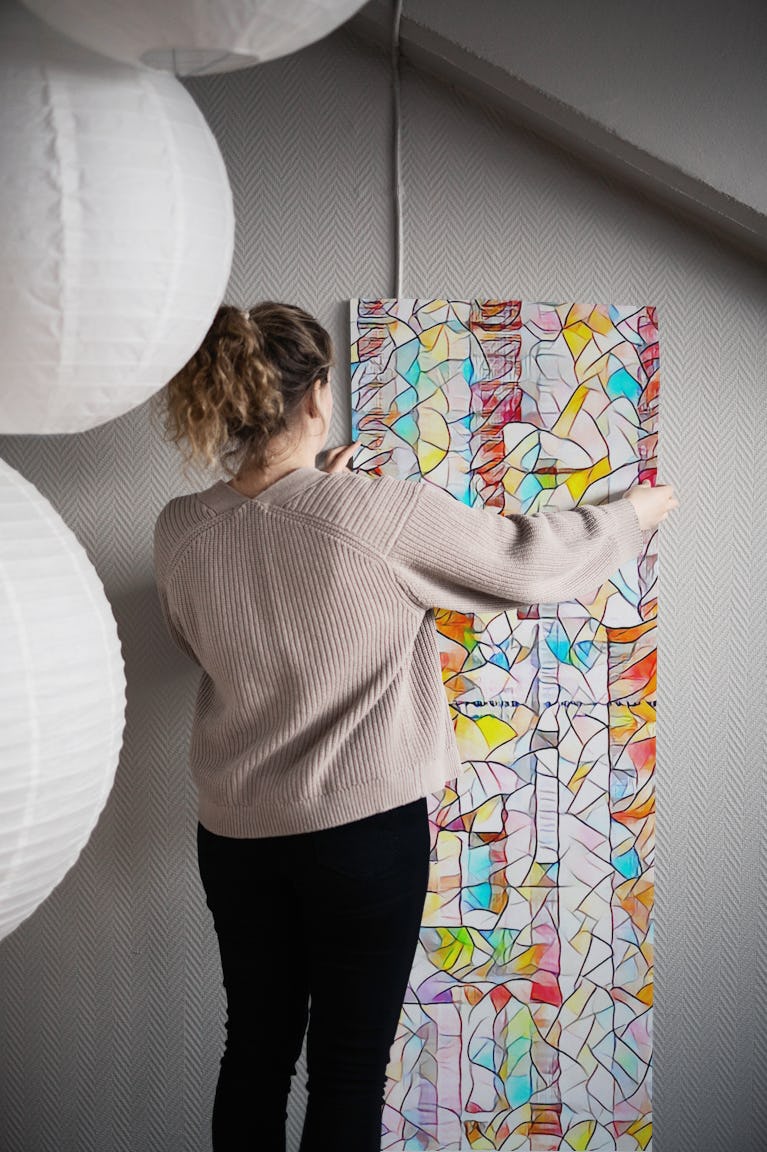 Mosaic Pastel wallpaper roll
