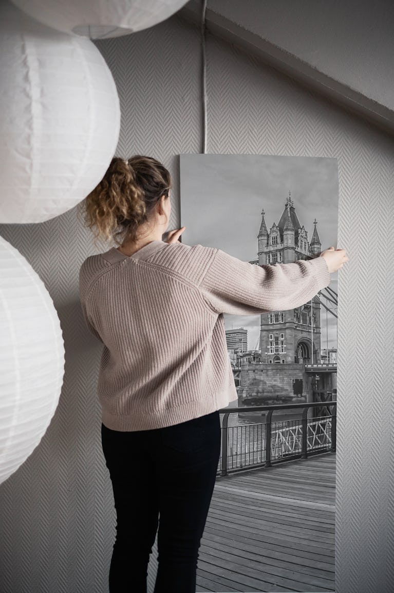 Women near Tower bridge wallpaper roll