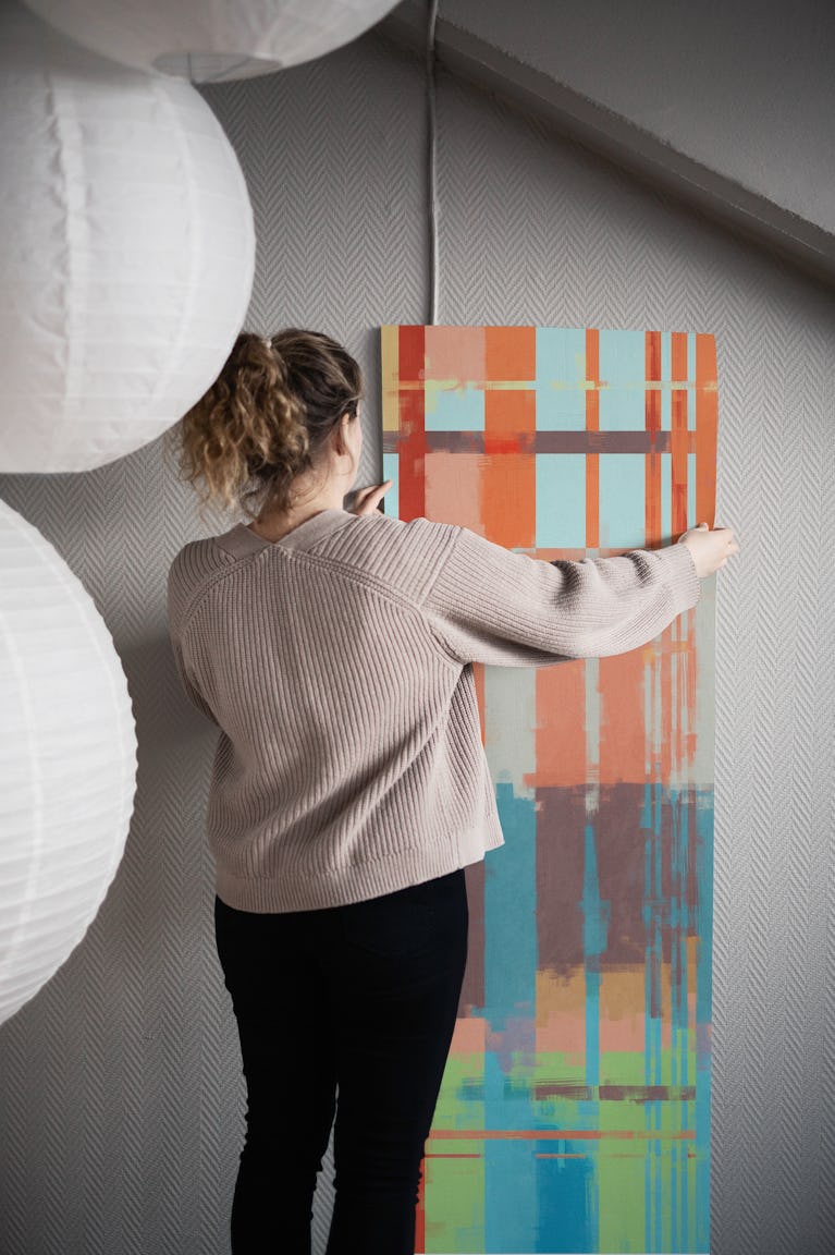 Interlaced wallpaper roll