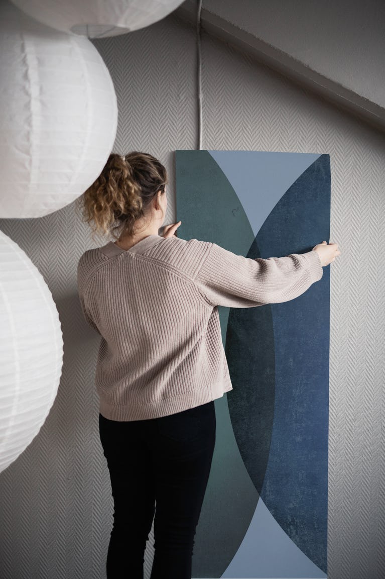 Mid Century Silver Arches wallpaper roll