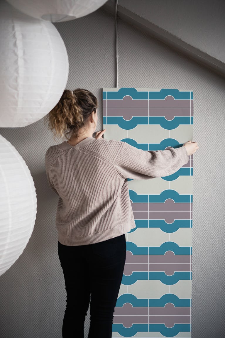 Turkish Taupe Sage Pattern wallpaper roll