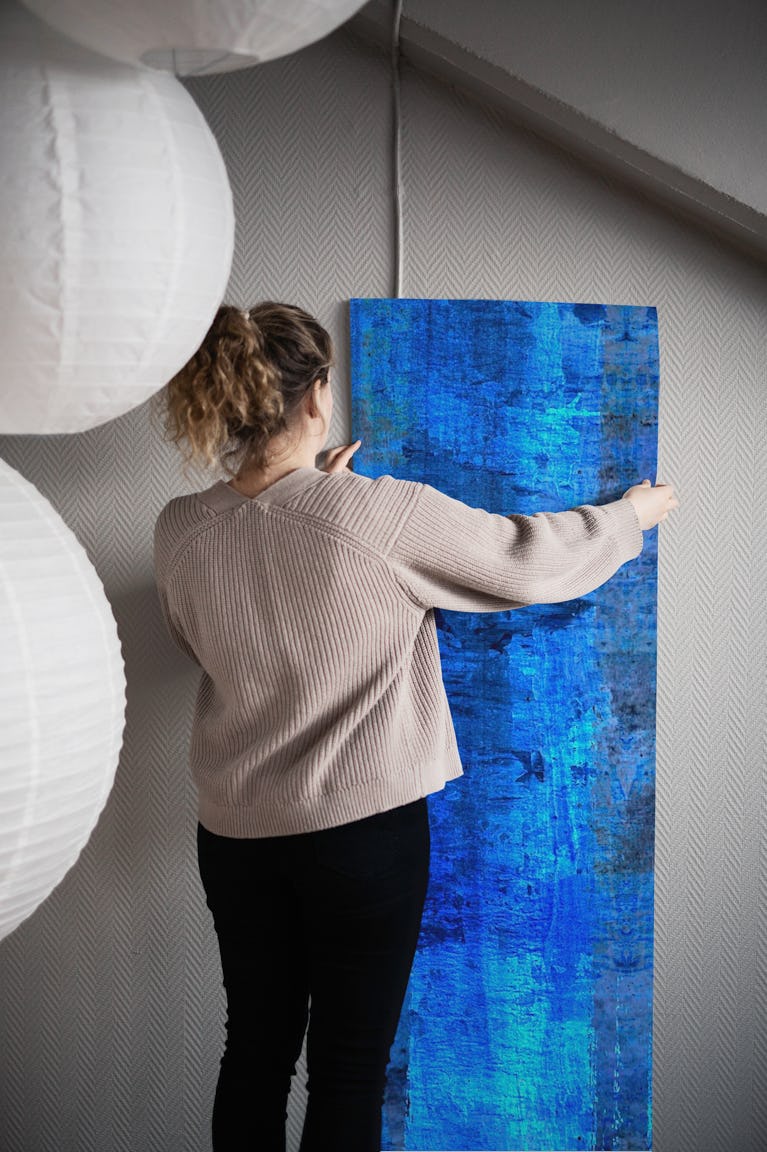 Mystic Indigo Blue wallpaper roll