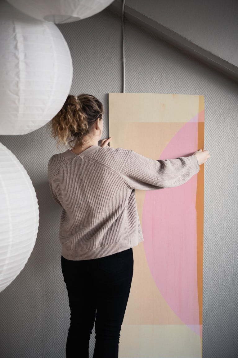 Mid Century Bauhaus Painterly wallpaper roll
