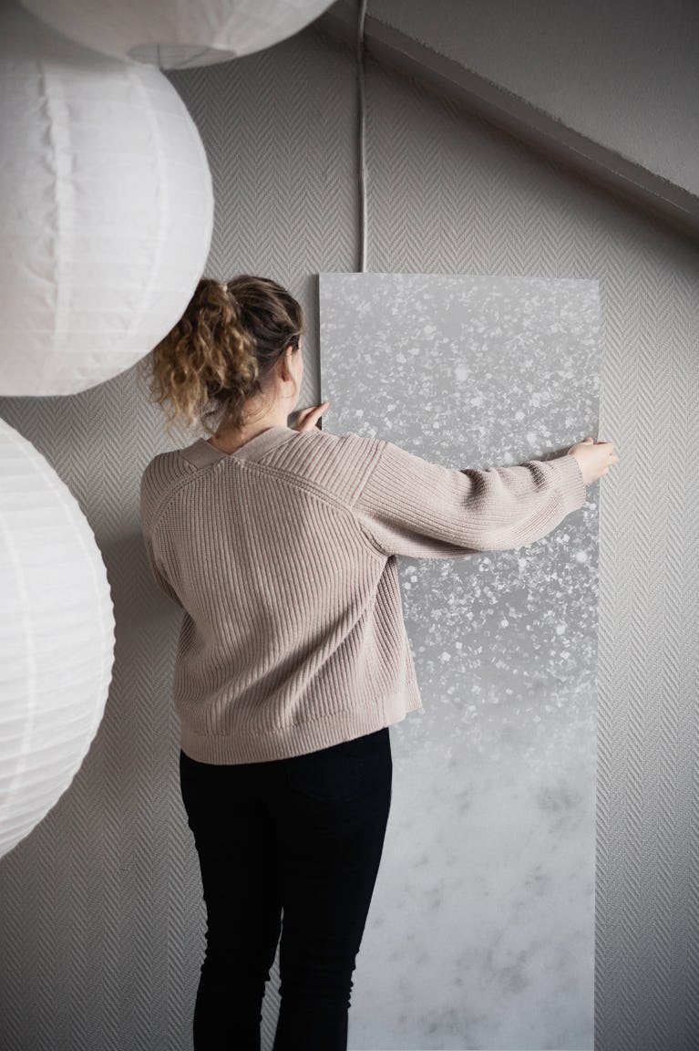 White Marble Silver Ombre 1 wallpaper roll