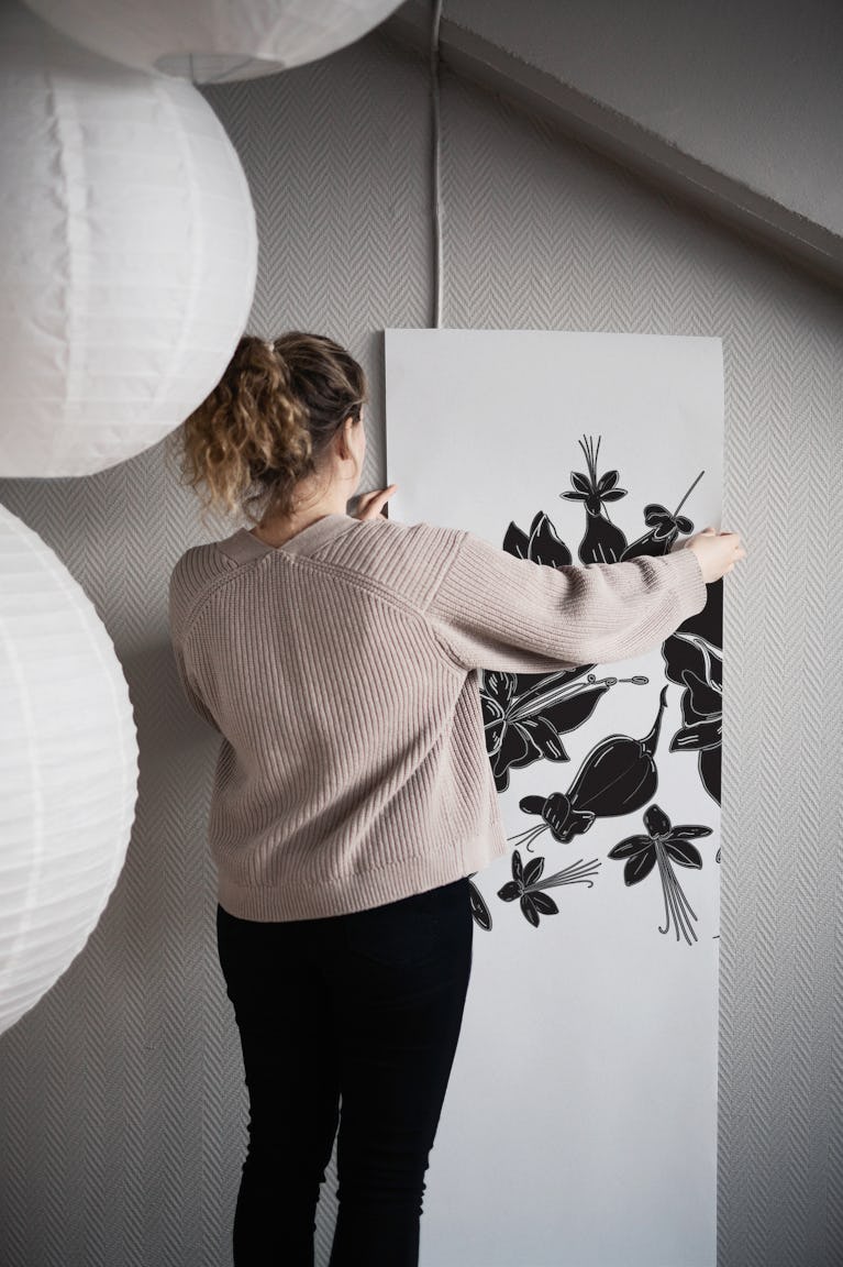 Floral shadow trend wallpaper roll