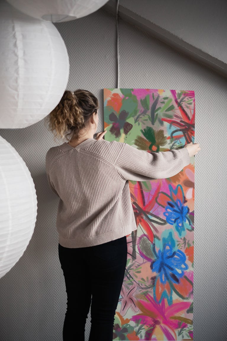 Painted Drawn Colorful wallpaper roll