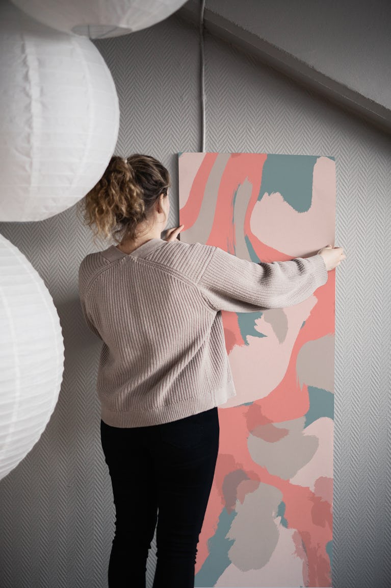 Pastel Strokes Pattern wallpaper roll